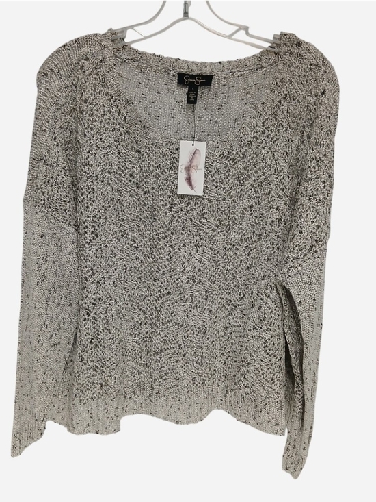 Jessica Simpson Sweaters - Jessica Simpson Gray Marled Open-Knit Sweater